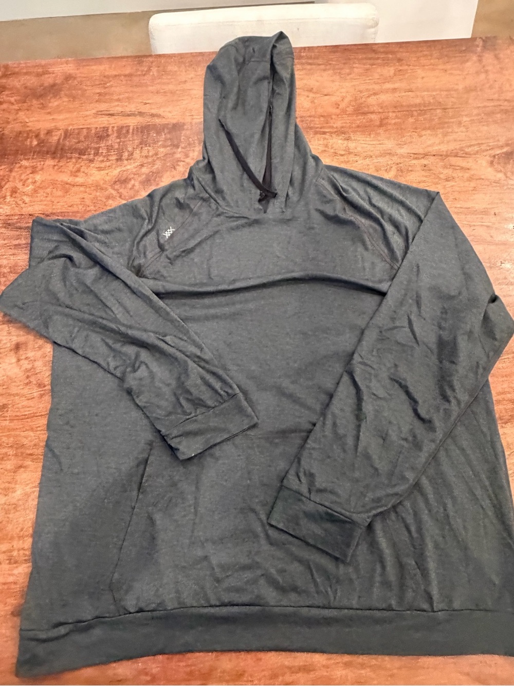 RHONE Men's Hooded Long-Sleeve Shirt - Charcoal